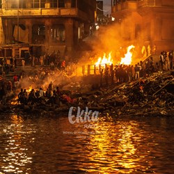 Highly Commended - Cremations, Ganges, Varanasi, India - Frances Cunningham 